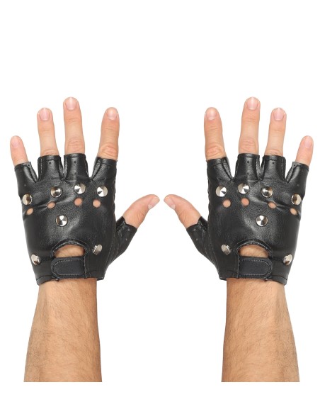 Casquette rocker cloutée avec têtes de mort