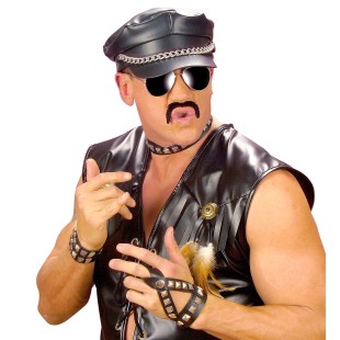 Bracelet clouté simili cuir 3 rangs 2