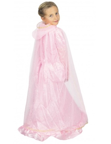 Cape princesse plume rose et or