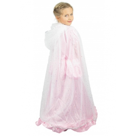 Cape princesse plume rose et or