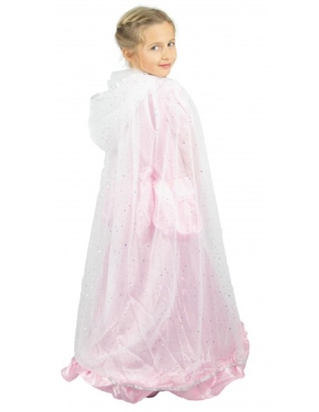 Cape princesse plume rose et or