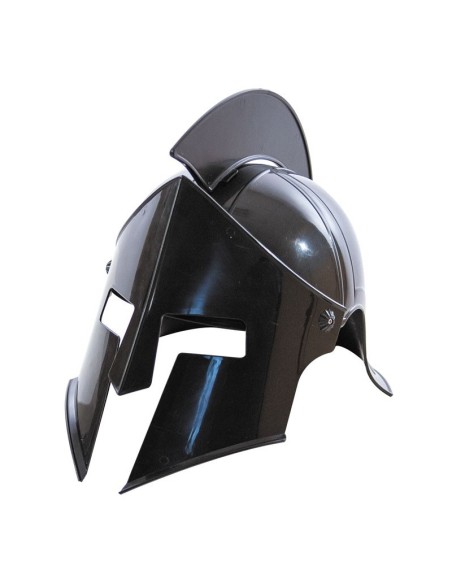 Casque pvc romain avec plumes