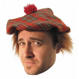 Chapeau écossais + cheveux