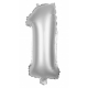 Ballon mylar 36cm argent - Chiffre 0 