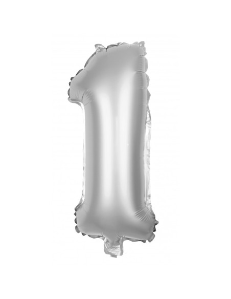 Ballon mylar 36cm argent - Chiffre 0 
