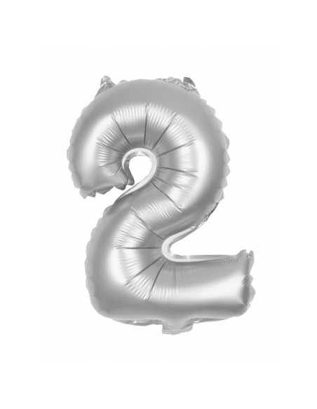 Ballon mylar 36cm argent - Chiffre 0 
