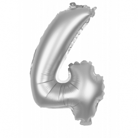 Ballon mylar 36cm argent - Chiffre 0 