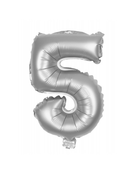 Ballon mylar 36cm argent - Chiffre 0 