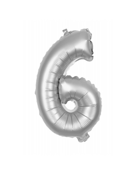 Ballon mylar 36cm argent - Chiffre 0 