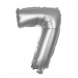 Ballon mylar 36cm argent - Chiffre 0 