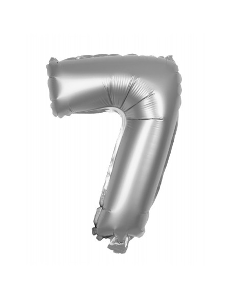 Ballon mylar 36cm argent - Chiffre 0 