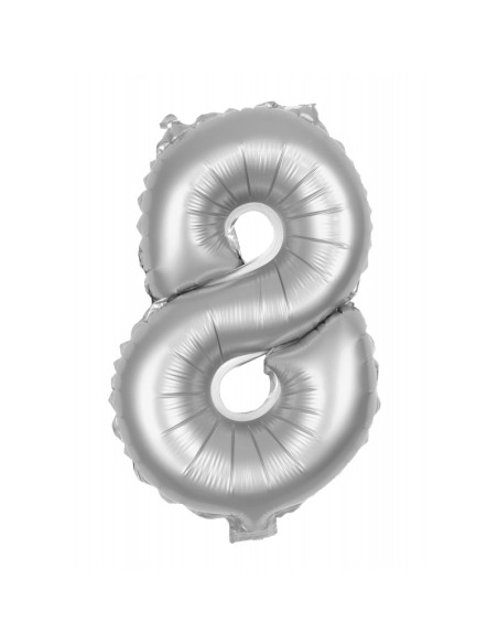 Ballon mylar 36cm argent - Chiffre 0 