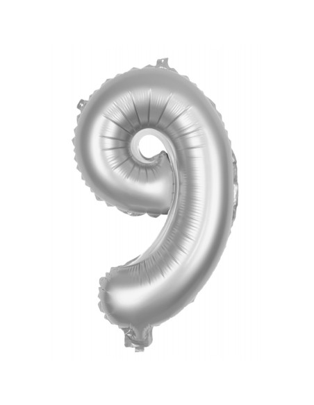 Ballon mylar 36cm argent - Chiffre 0 