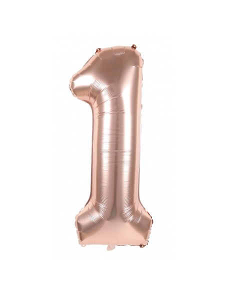 Ballon mylar 36cm cuivre - Chiffre 0 