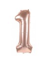 Ballon mylar 36cm cuivre - Chiffre 1