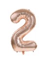 Ballon mylar 36cm cuivre - Chiffre 0 