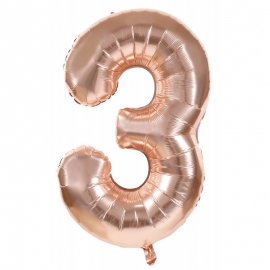 Ballon mylar 36cm cuivre - Chiffre 0 