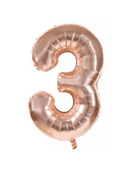 Ballon mylar 36cm cuivre - Chiffre 0 