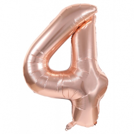 Ballon mylar 36cm cuivre - Chiffre 0 