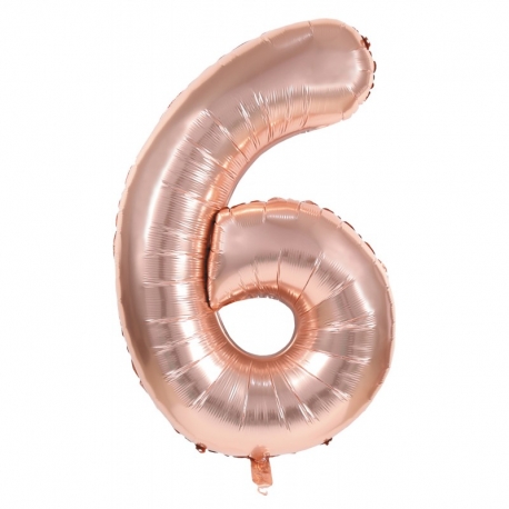 Ballon mylar 36cm cuivre - Chiffre 0 