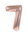 Ballon mylar 36cm cuivre - Chiffre 0 