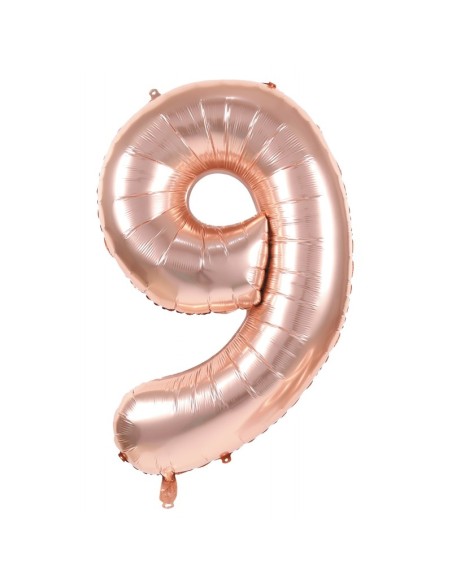 Ballon mylar 36cm cuivre - Chiffre 0 