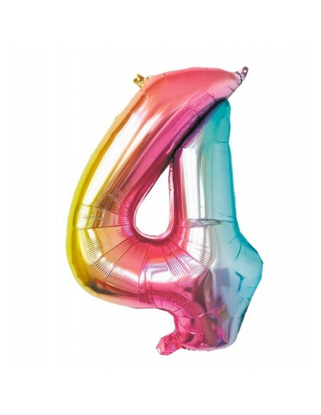 Ballon mylar 36cm irisé - Chiffre 0