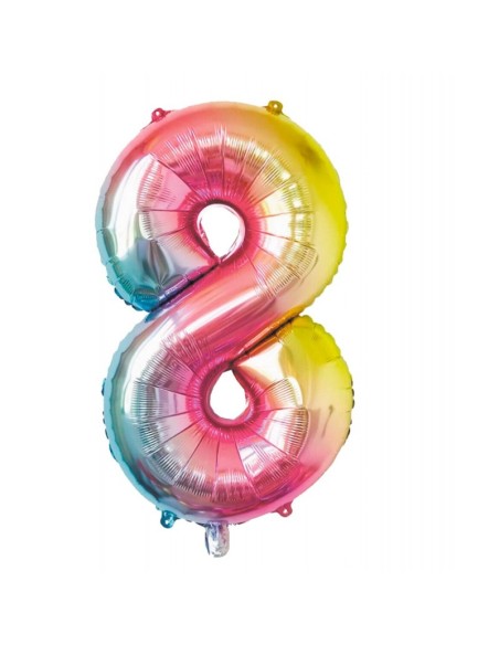 Ballon mylar 36cm irisé - Chiffre 0