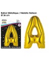 Ballon métallique or 36cm - Lettre A