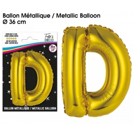 Ballon métallique or 36cm - Lettre A