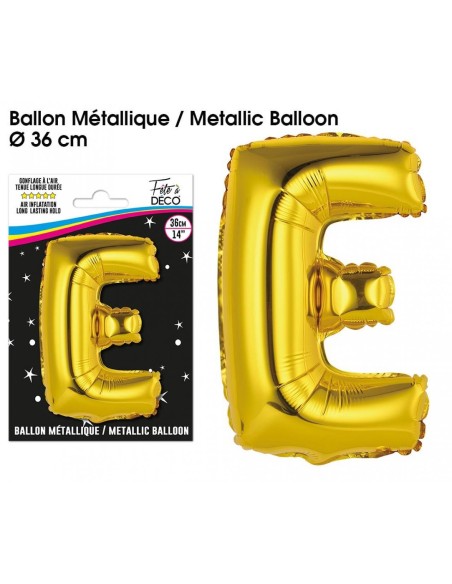 Ballon métallique or 36cm - Lettre A