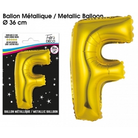 Ballon métallique or 36cm - Lettre A