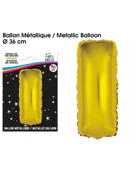 Ballon métallique or 36cm - Lettre A