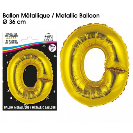 Ballon métallique or 36cm - Lettre A