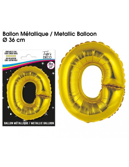 Ballon métallique or 36cm - Lettre A