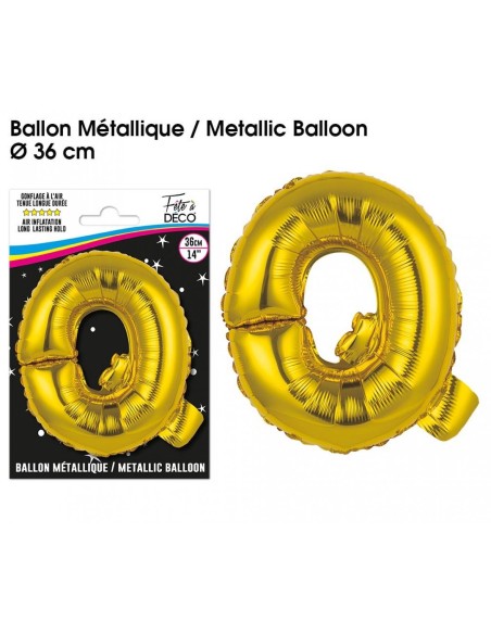 Ballon métallique or 36cm - Lettre A
