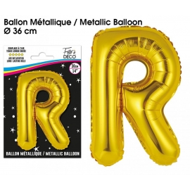 Ballon métallique or 36cm - Lettre A