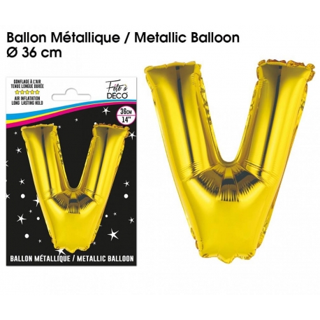 Ballon métallique or 36cm - Lettre A