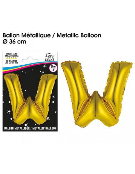 Ballon métallique or 36cm - Lettre A