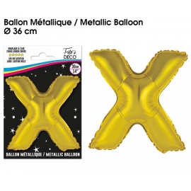 Ballon métallique or 36cm - Lettre A