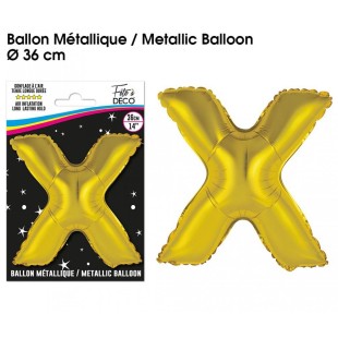 Ballon métallique or 36cm - Lettre A