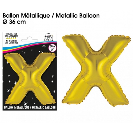 Ballon métallique or 36cm - Lettre A