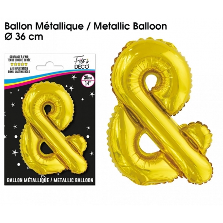 Ballon métallique or 36cm - Lettre A