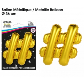 Ballon métallique or 36cm - Lettre