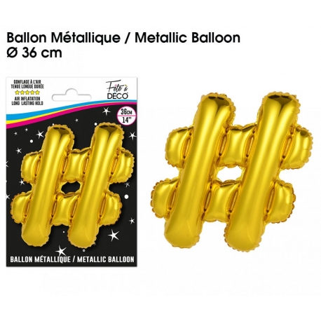 Ballon métallique or 36cm - Lettre A