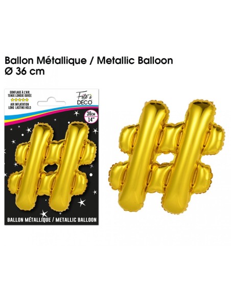 Ballon métallique or 36cm - Lettre A