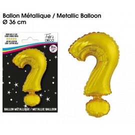 Ballon métallique or 36cm - Lettre ?