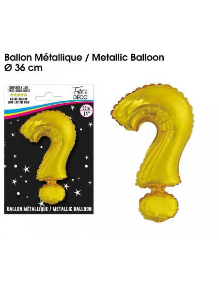 Ballon métallique or 36cm - Lettre A