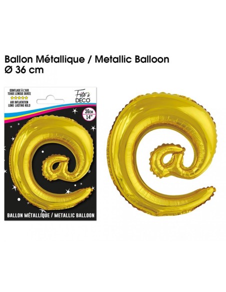 Ballon métallique or 36cm - Lettre A