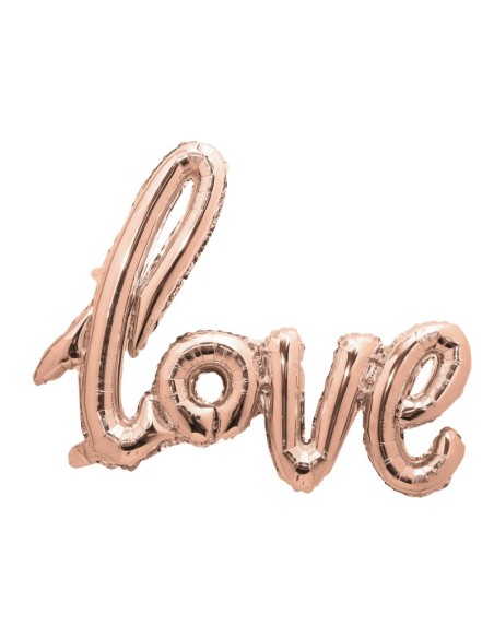 Lettres ballon love 73x57cm rose pastel